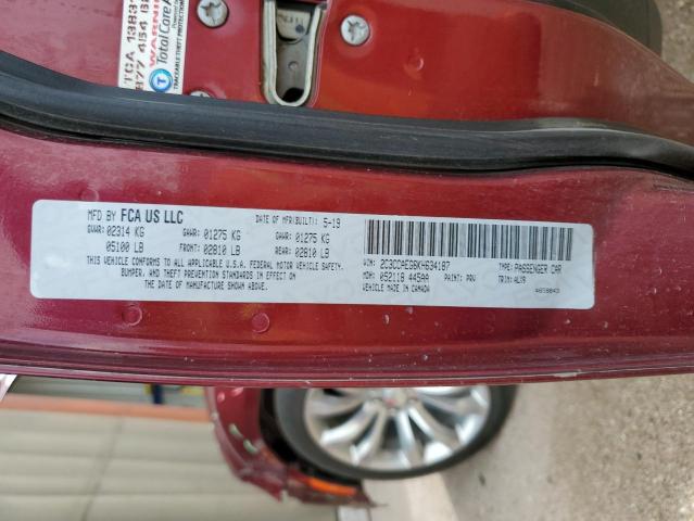 2019 CHRYSLER 300 LIMITE 2C3CCAEG6KH634187