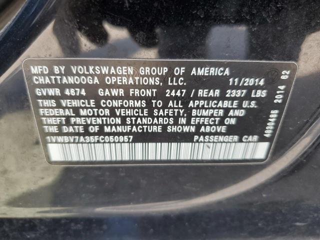 2015 VOLKSWAGEN PASSAT SE 1VWBV7A35FC050957