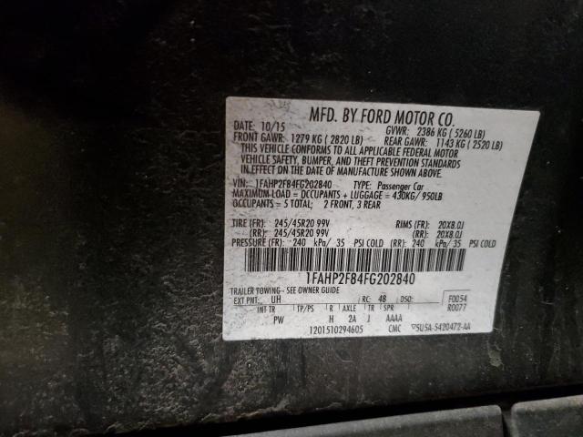 2015 FORD TAURUS LIM 1FAHP2F84FG202840