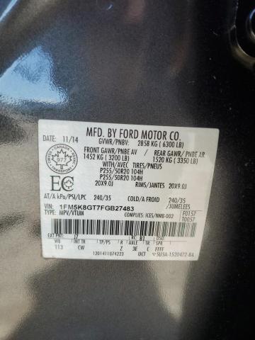 2015 FORD EXPLORER SPORT 1FM5K8GT7FGB27483