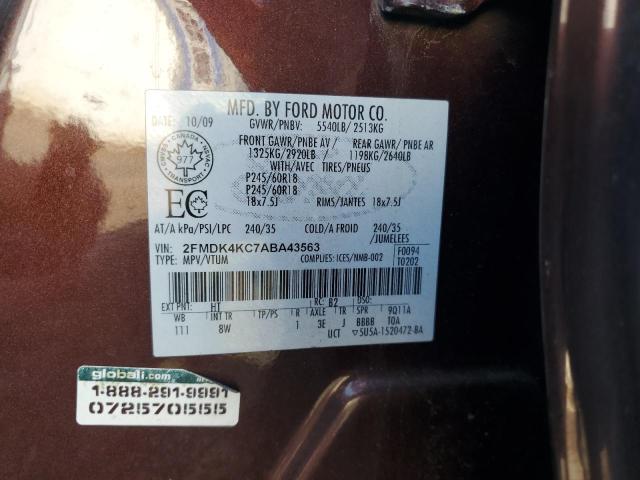 2010 FORD EDGE LIMIT - 2FMDK4KC7ABA43563