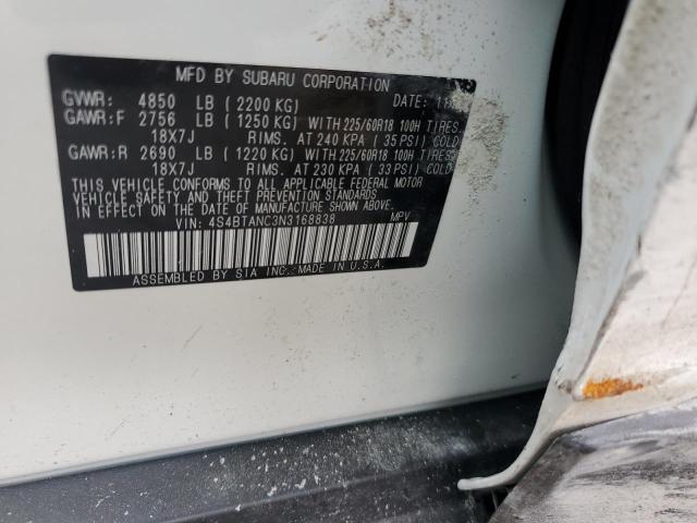 2022 SUBARU OUTBACK LI 4S4BTANC3N3168838