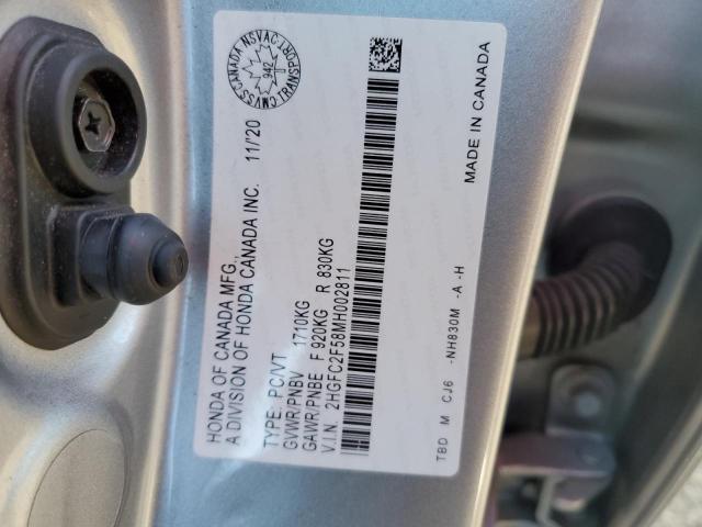 2021 HONDA CIVIC LX 2HGFC2F58MH002811