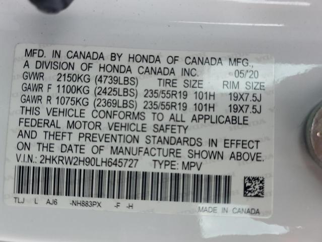 2020 HONDA CR-V TOURI 2HKRW2H90LH645727