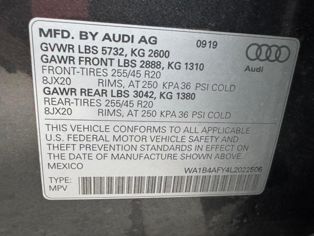2020 AUDI SQ5 PREMIU WA1B4AFY4L2022506