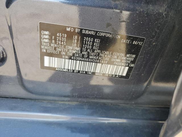 2017 SUBARU LEGACY 2.5 4S3BNAN66H3061408