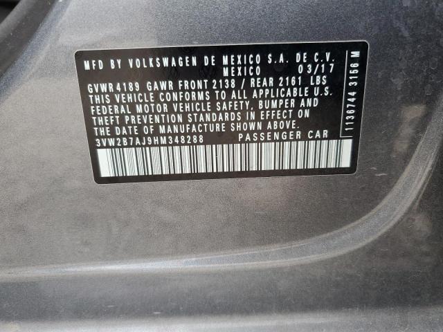 2017 VOLKSWAGEN JETTA S - 3VW2B7AJ9HM348288