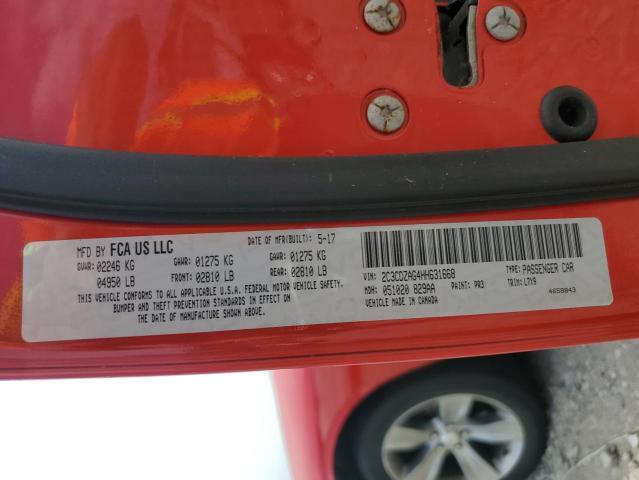 2017 DODGE CHALLENGER 2C3CDZAG4HH631668