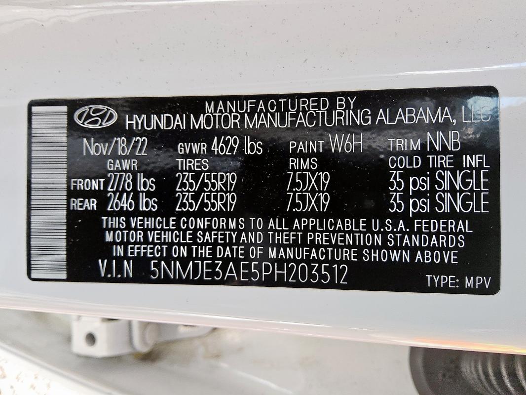 2023 HYUNDAI TUCSON LIM - 5NMJE3AE5PH203512