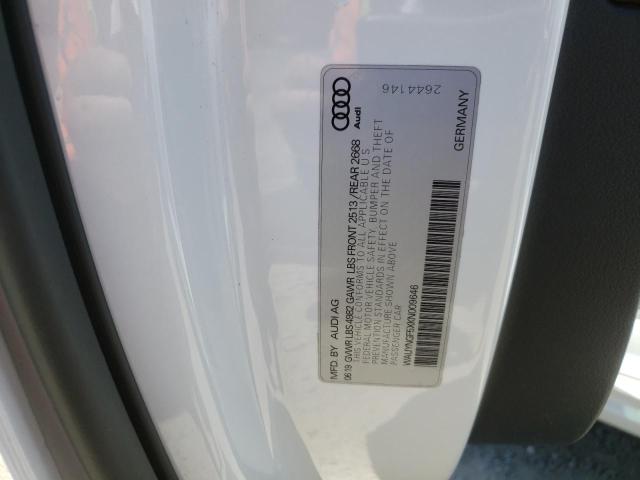 2019 AUDI A5 PREMIUM WAUYNGF5XKN009646