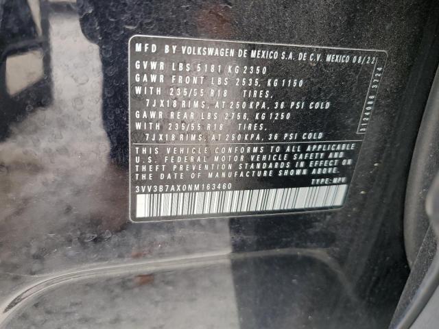 2022 VOLKSWAGEN TIGUAN SE 3VV3B7AX0NM163460