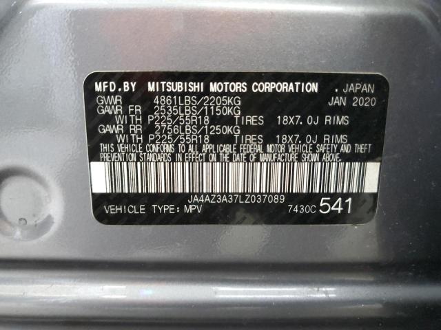 2020 MITSUBISHI OUTLANDER JA4AZ3A37LZ037089