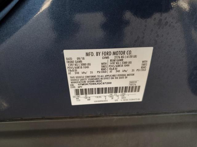 2018 FORD EXPLORER X - 1FM5K7D88JGC87200