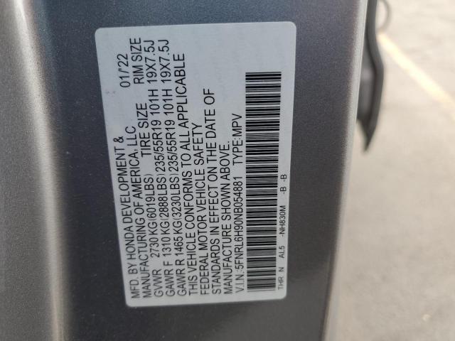 2022 HONDA ODYSSEY EL 5FNRL6H90NB054881
