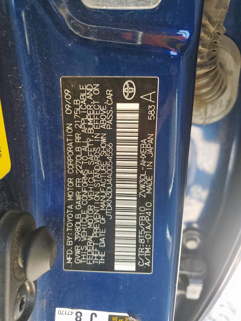 2010 TOYOTA PRIUS - JTDKN3DU4A0054556