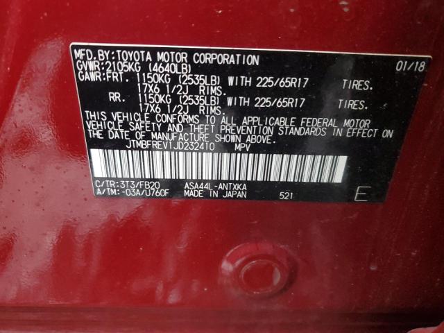 2018 TOYOTA RAV4 LE - JTMBFREV1JD232410