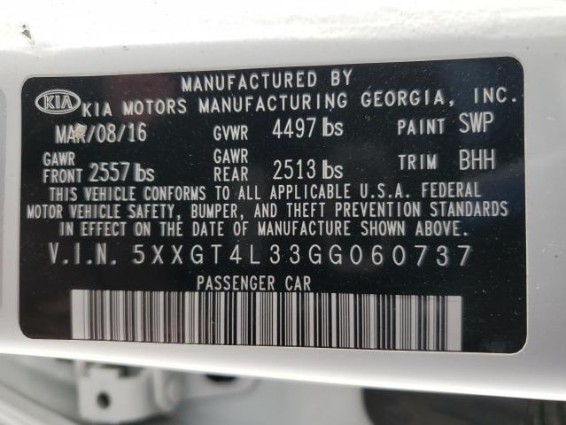 2016 KIA OPTIMA LX 5XXGT4L33GG060737