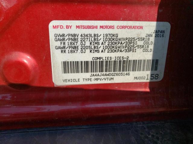 2016 MITSUBISHI RVR GT JA4AJ4AW0GZ605146