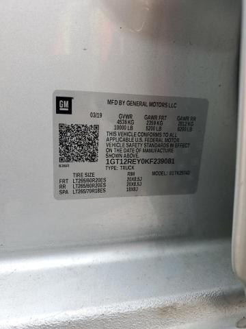2019 GMC SIERRA K25 1GT12REY0KF239081