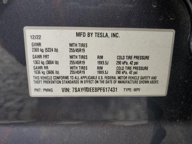 2023 TESLA MODEL Y 7SAYGDEE8PF617431