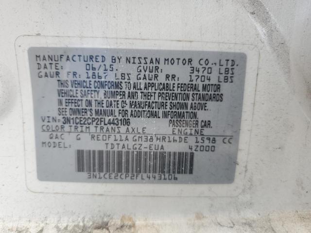 2015 NISSAN VERSA NOTE 3N1CE2CP2FL443106