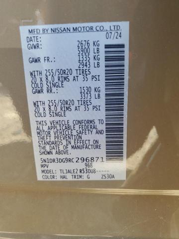 2024 NISSAN PATHFINDER 5N1DR3DG9RC296871