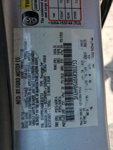 2010 FORD FUSION S #3222600702