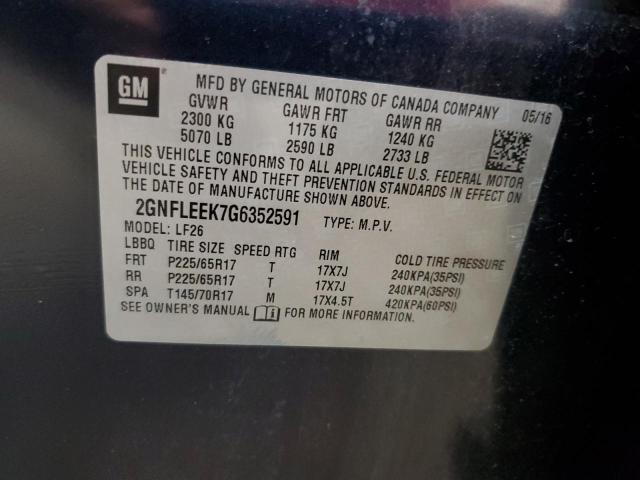 2016 CHEVROLET EQUINOX LS 2GNFLEEK7G6352591
