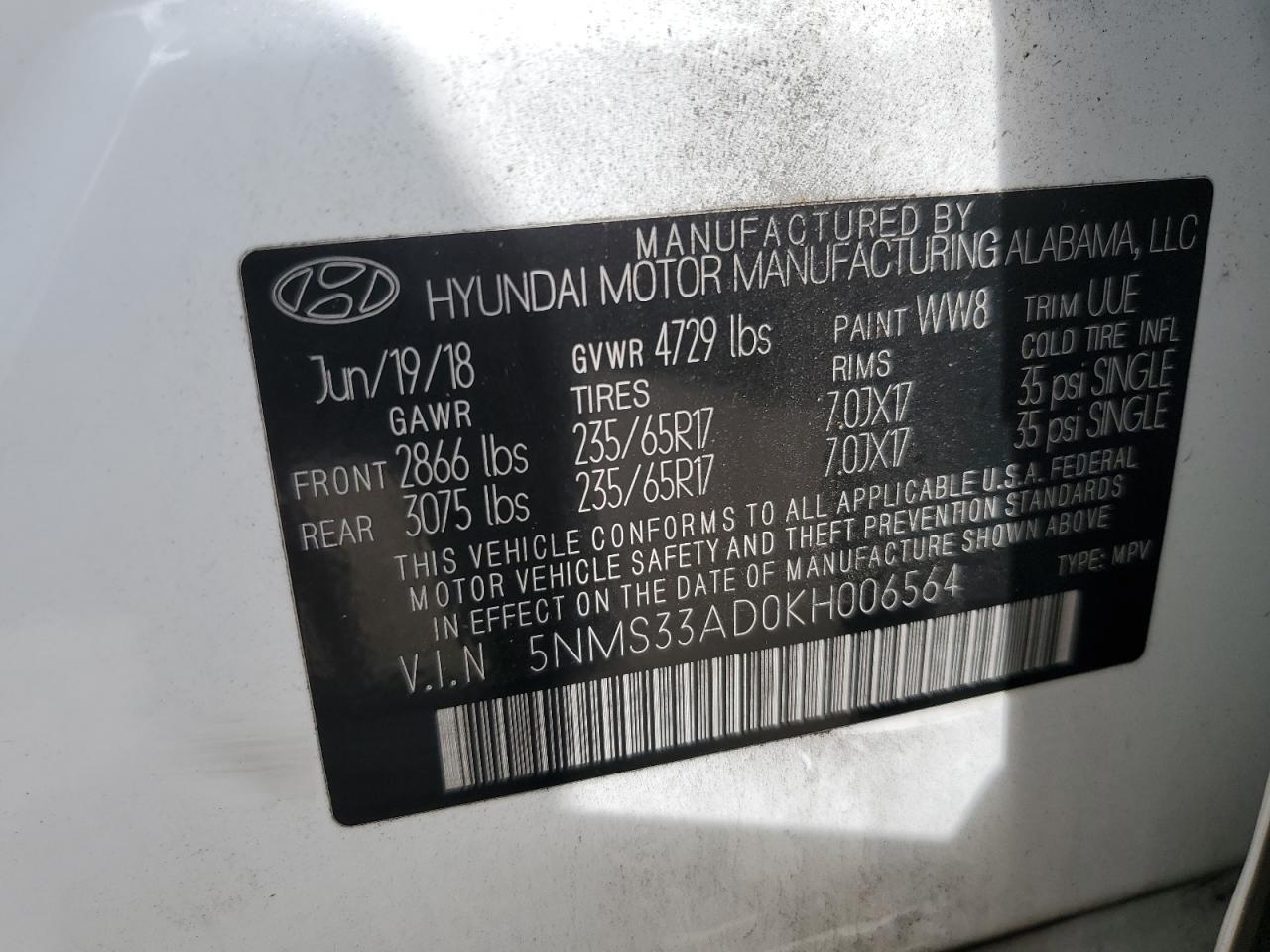 Hyundai Santa fe s 2019