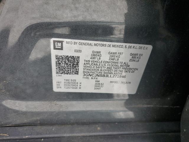 2020 CHEVROLET TRAX LS - 3GNCJNSB3LL271946