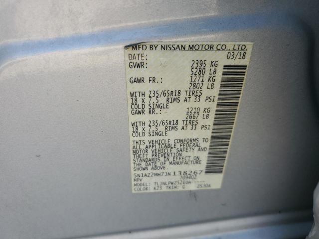 2018 NISSAN MURANO S - 5N1AZ2MH7JN138267