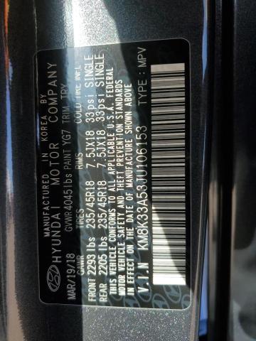 2018 HYUNDAI KONA LIMIT - KM8K33A53JU106153
