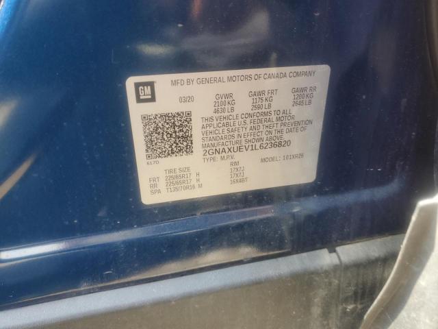 2020 CHEVROLET EQUINOX LT 2GNAXUEV1L6236820