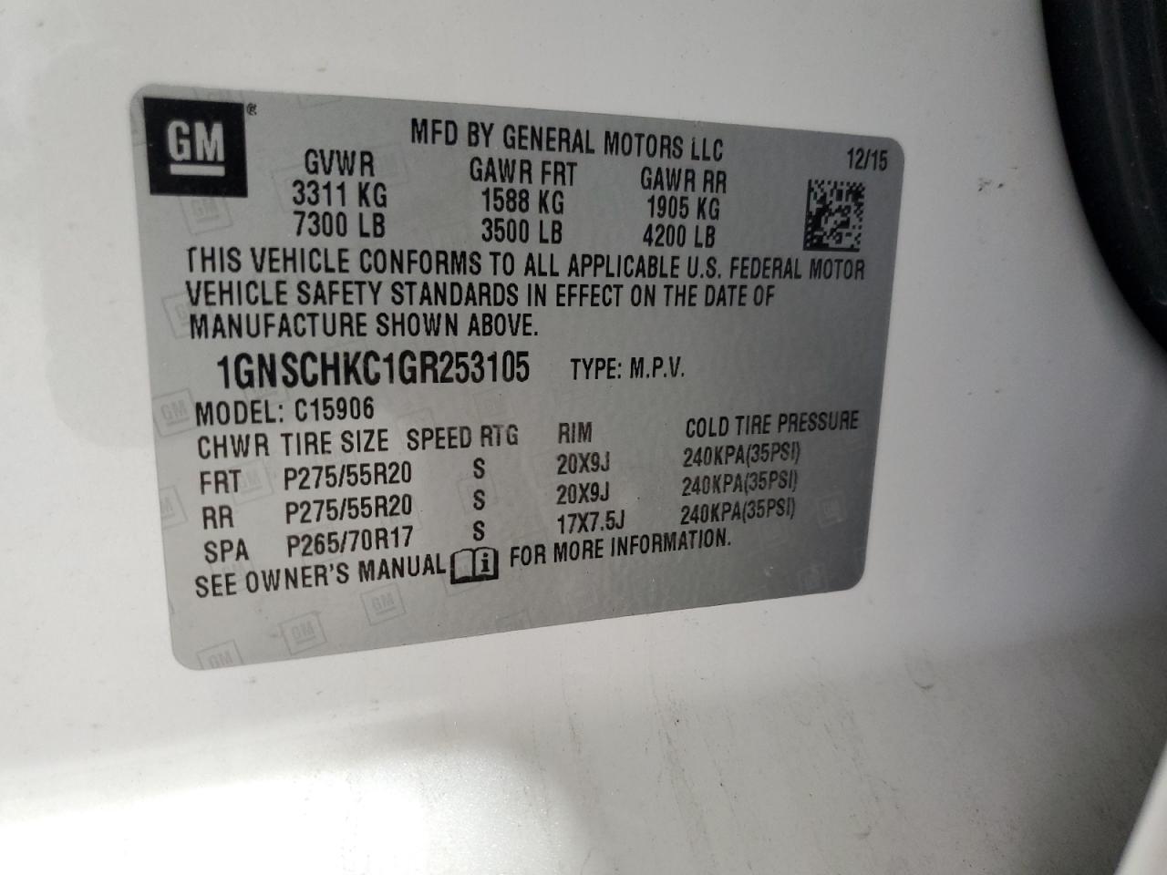 CHEVROLET SUBURBAN C1500 LT