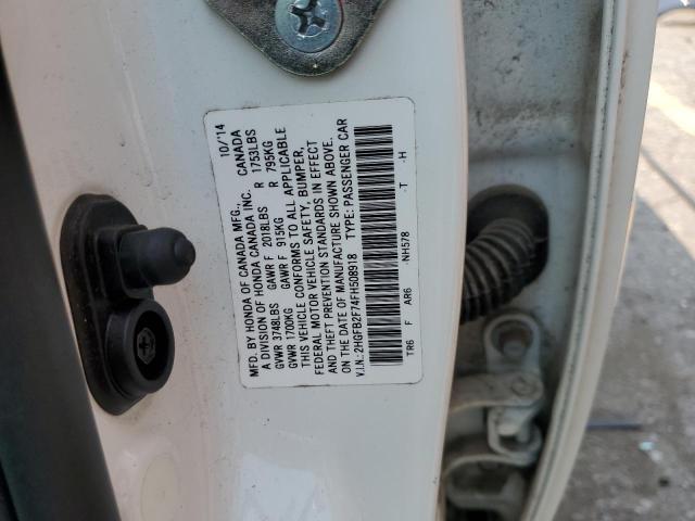 2015 HONDA CIVIC SE 2HGFB2F74FH508918
