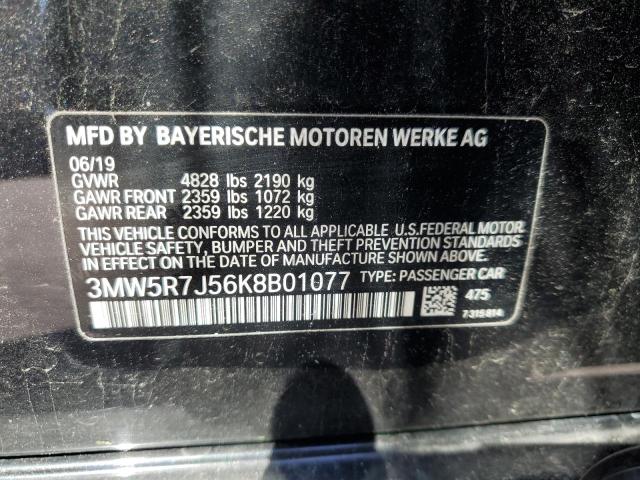 2019 BMW 330XI 3MW5R7J56K8B01077