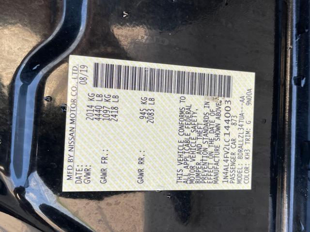 2020 NISSAN ALTIMA PLA 1N4AL4FV2LC144003