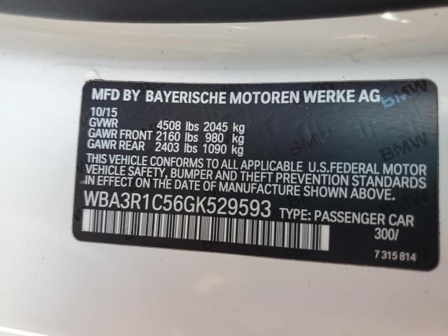 2016 BMW 435 I WBA3R1C56GK529593