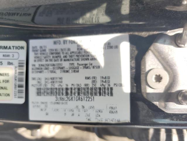 2016 LINCOLN MKZ 3LN6L2GK1GR612251