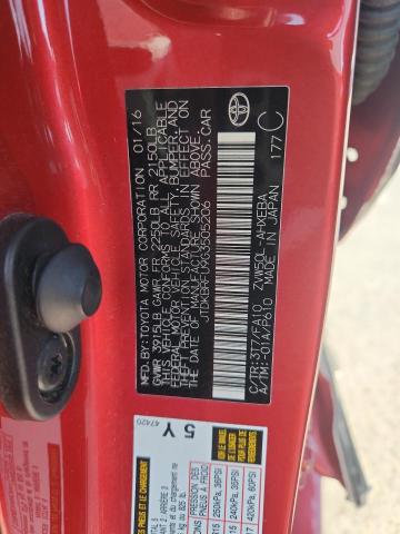 2016 TOYOTA PRIUS JTDKBRFU9G3505206