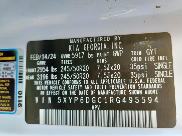 2024 KIA TELLURIDE 5XYP6DGC1RG495594