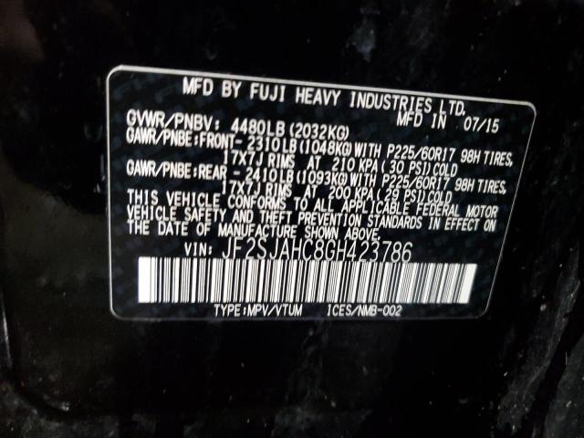 2016 SUBARU FORESTER 2 - JF2SJAHC8GH423786