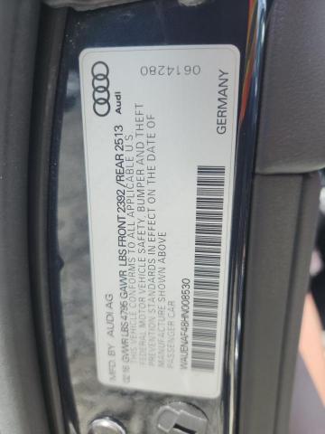 2017 AUDI A4 PREMIUM WAUENAF48HN008530
