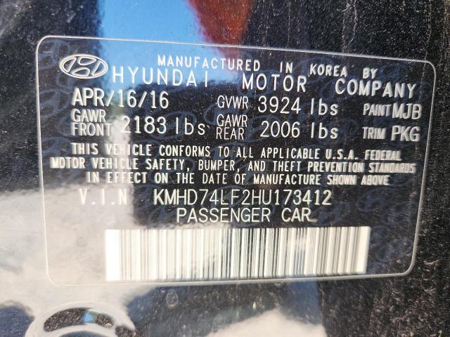 2017 HYUNDAI ELANTRA SE - KMHD74LF2HU173412