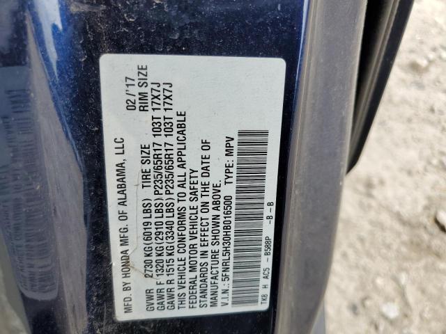 2017 HONDA ODYSSEY SE 5FNRL5H30HB016500