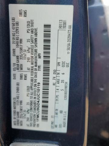 2018 FORD ESCAPE SE 1FMCU9GD4JUC10119