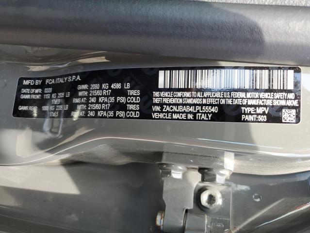 2020 JEEP RENEGADE S ZACNJBAB4LPL55540