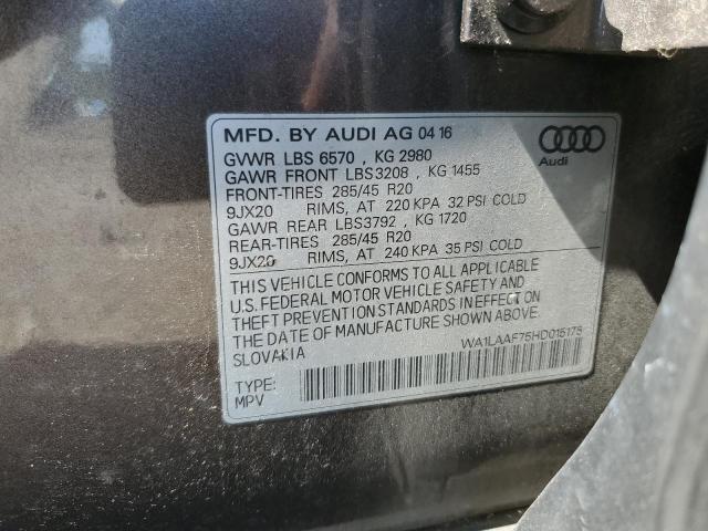 2017 AUDI Q7 PREMIUM PLUS WA1LAAF75HD015175