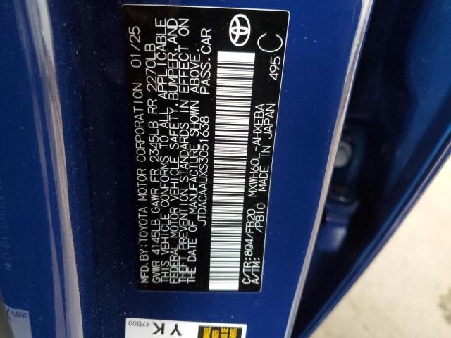 2025 TOYOTA PRIUS LE JTDACAAUXS3051638