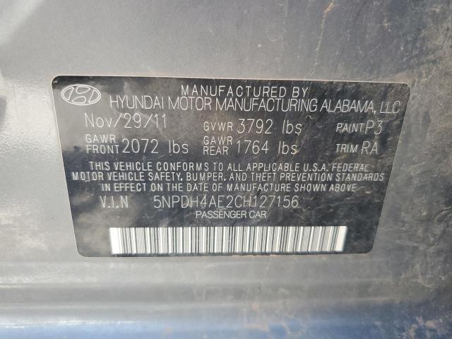 2012 HYUNDAI ELANTRA GLS - 5NPDH4AE2CH127156